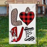 Aperturee - Love Cute Gnome Burlap Merry Christmas Garden Flag