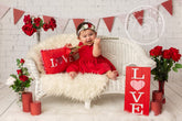 Aperturee - LOVE Valentines Day Portrait Backdrop For Photography
