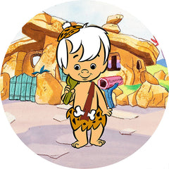 Aperturee - Lovely Child Cartoon Themed Birthday Round Backdrop Kit