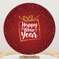 Aperturee - Lovely Gift Circle Happy New Year Holiday Backdrop