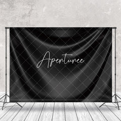Aperturee - Luxury Black Drape Glossy Silk Photo Booth Backdrop