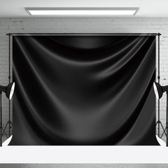Aperturee - Luxury Black Drape Glossy Silk Photo Booth Backdrop