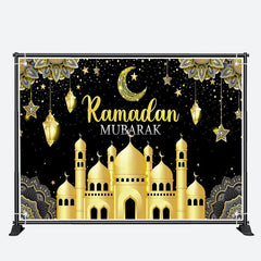 Aperturee - Luxury Gold Mandala Dome Palace Moon Ramadan Backdrop