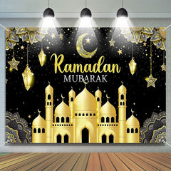 Aperturee - Luxury Gold Mandala Dome Palace Moon Ramadan Backdrop