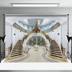 Aperturee - Luxury Staircase Interior Window Backdrop For Photo