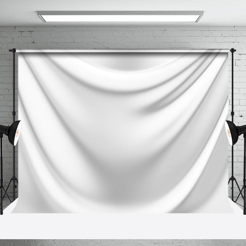 Aperturee - Luxury White Drape Glossy Silk Photo Booth Backdrop