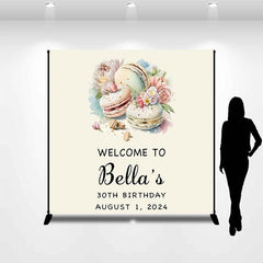 Aperturee - Macaron Floral Paint Custom 30th Birthday Backdrop