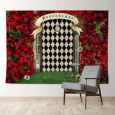 Aperturee - Magic Wonderland Red Rose Happy Valentine Backdrop