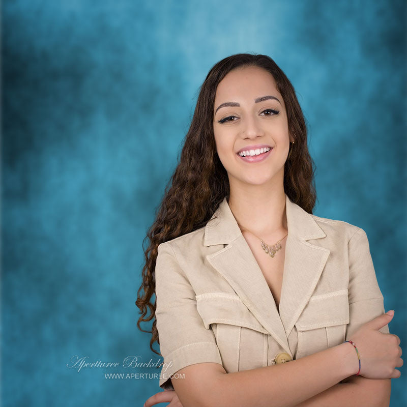 Aperturee - Magical Blue Abstract Texture Photography Backdrop