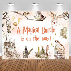 Aperturee - Magical Bundle Hogwarts Boy Baby Shower Backdrop