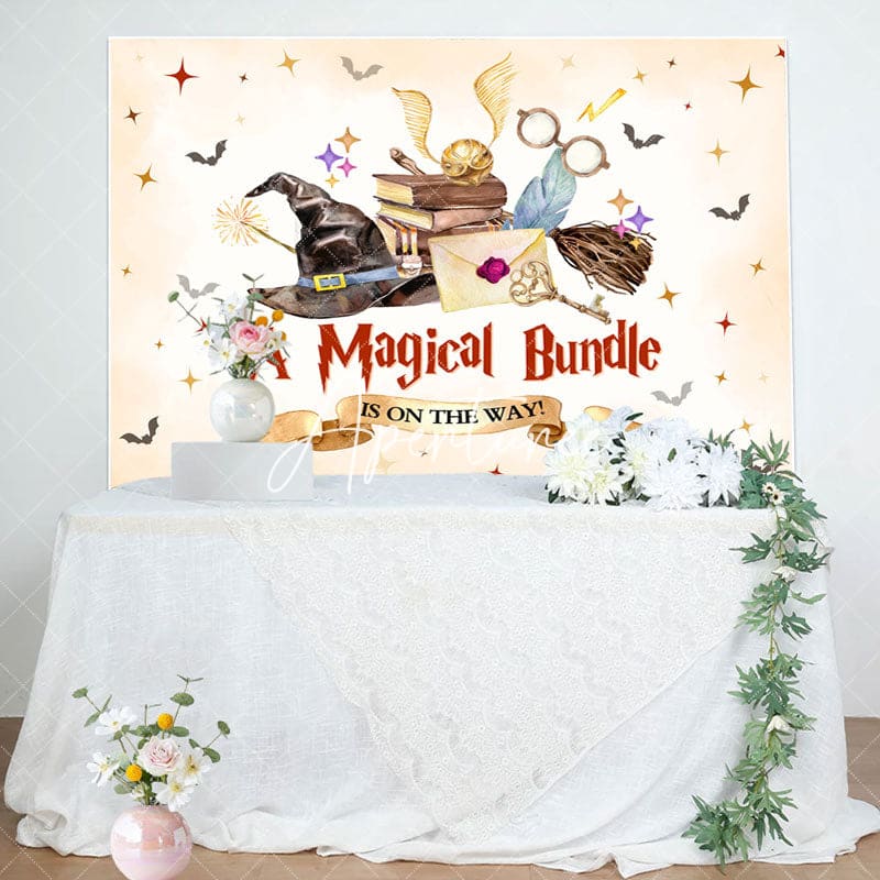 Aperturee - Magical Bundle Theme Cartoon Baby Shower Backdrop