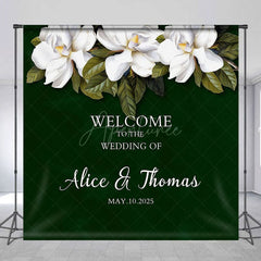 Aperturee - Magnolia Green Elegant Custom Wedding Backdrop