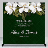 Aperturee - Magnolia Green Elegant Custom Wedding Backdrop