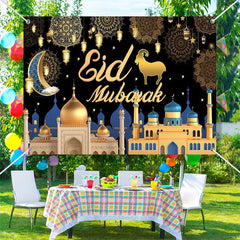 Aperturee - Mandala Golt Dome Architecture Eid Mubarak Backdrop