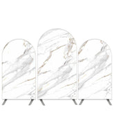 Aperturee Marble Texture Theme Light Grey Arch Backdrop Kit