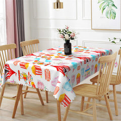 Aperturee - Marshmallow Ice Cream Clown Rectangle Tablecloth