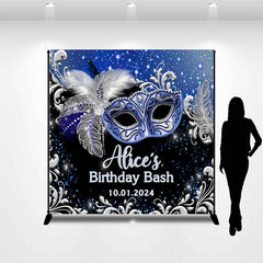 Aperturee - Masquerade Mask Feather Custom Birthday Backdrop