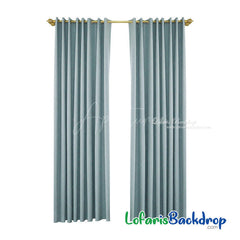 Aperturee - (7 Day Delivery) Blue Home Decor Pergola Waterproof Grommet Top Outdoor Curtains for Front Porch