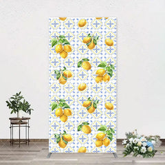 Aperturee - Mediterranean Lemon Bohemia Arch Birthday Backdrop