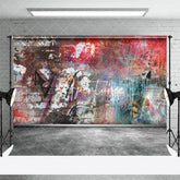 Aperturee - Messy Street Brick Graffiti Wall Backdrop Fot Photo
