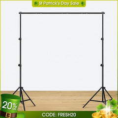 Aperturee - (7 Day Delivery) Aperturee Metal 10x6.5ft Adjustable Backdrop Stand With Clips
