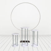 Aperturee - Metal Round Cover Stand with Pedestals Plinths