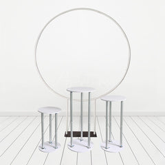 Aperturee - Metal Round Cover Stand with Pedestals Plinths