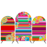 Aperturee Mexican Theme Stripe Arch Backdrop Kit for Party