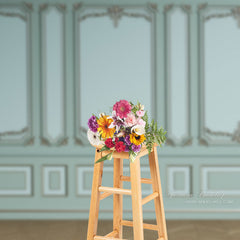 Aperturee - Modern Green Wall Portrait Photography Background