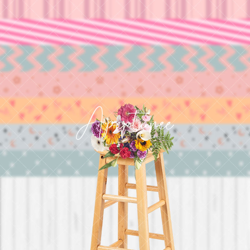 Aperturee - Modern Pink Grey Blue Abstract Textured Backdrop