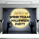 Aperturee - Moon Black Paw Spooktcular Halloween Party Backdrop