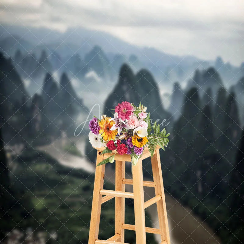 Aperturee - Mountains And Rivers Natural Scenery Photo Backdrop