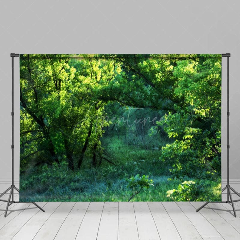 Aperturee - Natural Green Grassland Photography Spring Backdrop