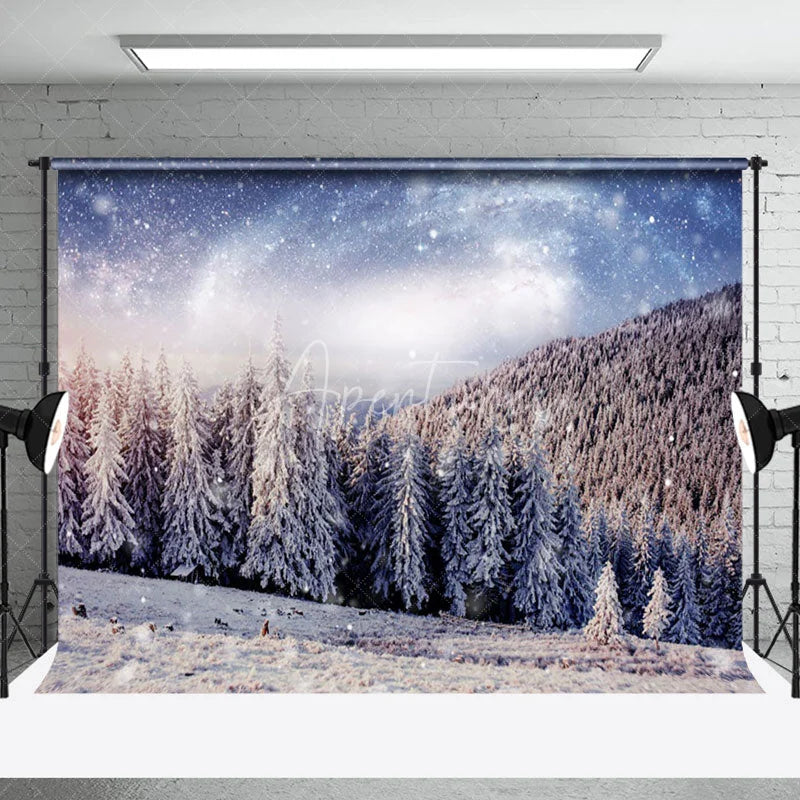 Aperturee - Natural Winter Scene Photography Backdrop Photo Shoot