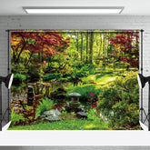 Aperturee - Nature Green Forest Tree Spring Photography Backdrop