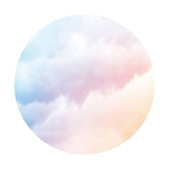 Aperturee - Nature Sky Round Baby Shower Decoration Backdrop
