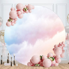 Aperturee - Nature Sky Round Baby Shower Decoration Backdrop