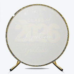 Aperturee - Navy Blue Gold Spot Light Circle Graduation Backdrop