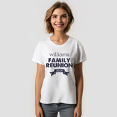 Aperturee - Navy Blue White Family Reunion Custom T-Shirt