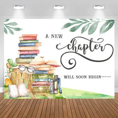 Aperturee - New Chapter Will Soon Begin Theme Baby Shower Backdrop
