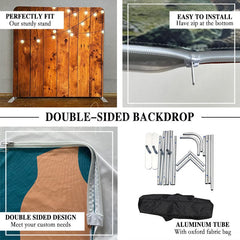 Aperturee - Night Moon Snow Pin Forest Fabric Christmas Backdrop