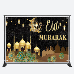 Aperturee - Night Sand Color Palace Eid Mubarak Backdrop