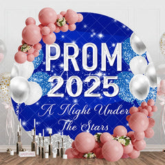 Aperturee - Night Under Stars Glitter Balloon Round Prom Backdrop
