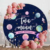 Aperturee - Off Two The Moon Galaxy Round 2nd Birthday Backdrop