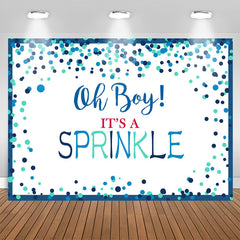 Aperturee - Oh Boy Its A Sprinkle Simple Baby Shower Backdrop