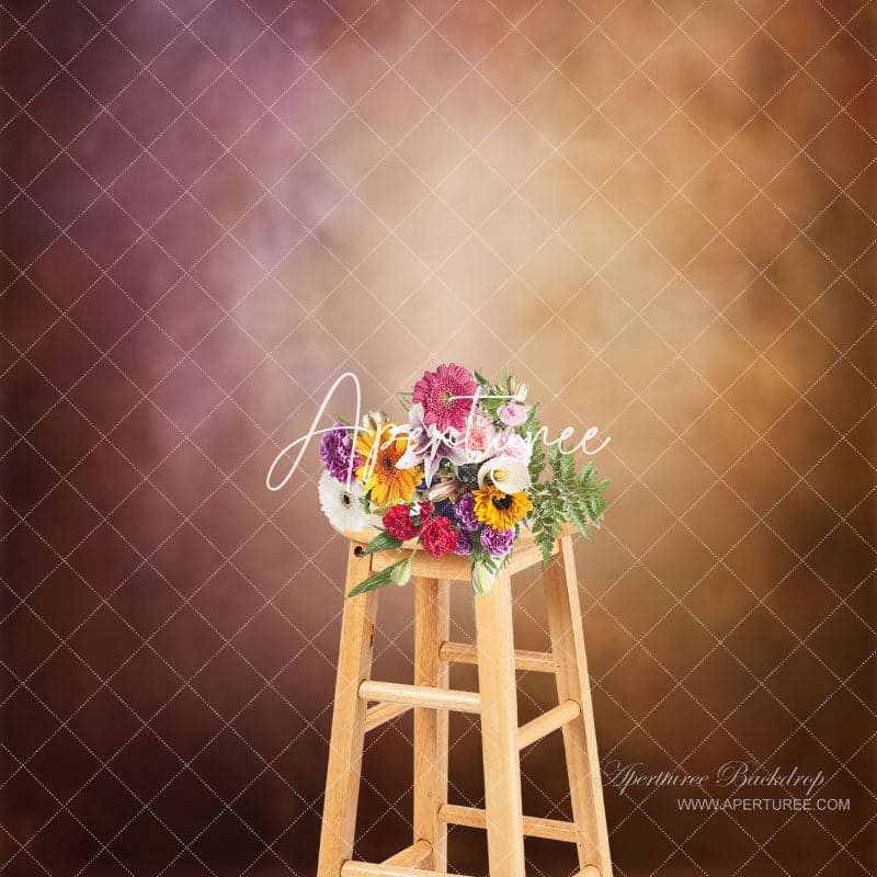 Aperturee - Oil Painting Orange Gradient Abstract Photo Backdrop