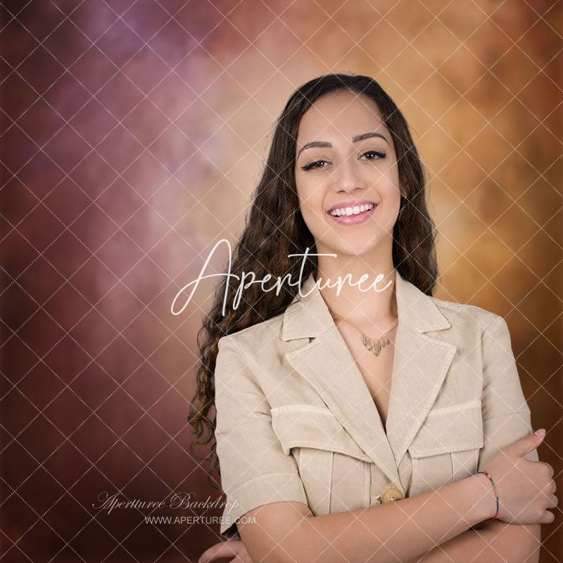 Aperturee - Oil Painting Orange Gradient Abstract Photo Backdrop