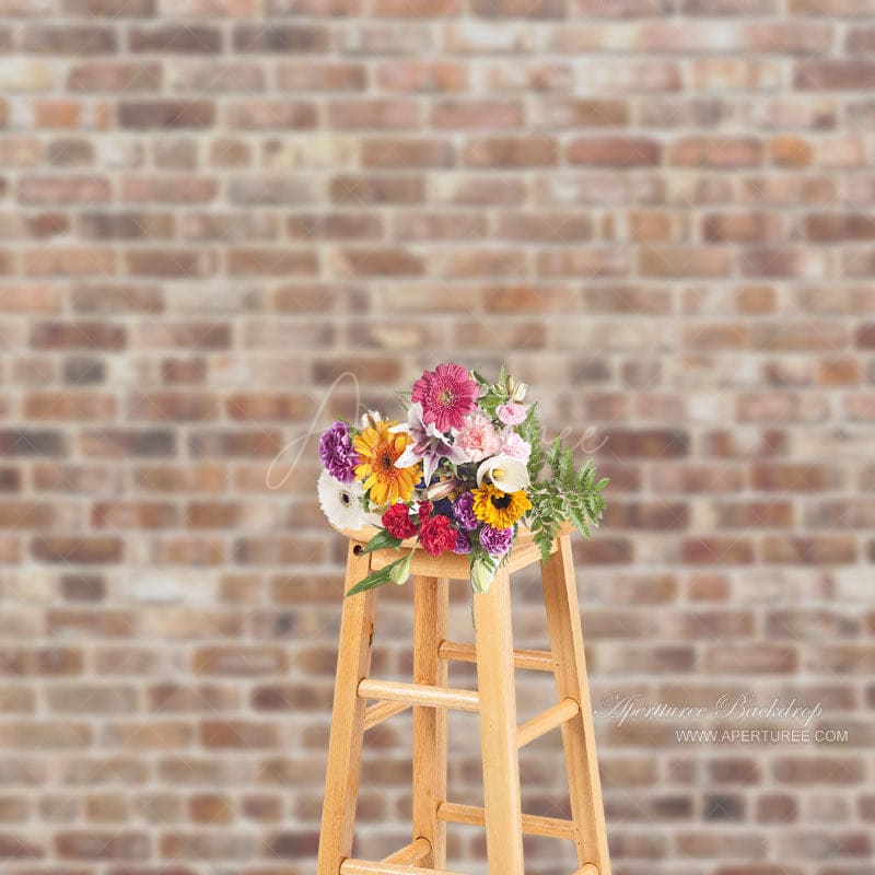 Aperturee - Old Red Weathered Brick Wall Photoshoot Backdrop