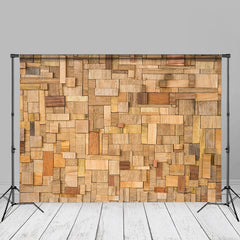 Aperturee - Old Wood Bricks Brown Portrait Photoshoot Backdrop