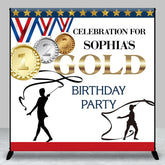 Aperturee - Olympics Celebrate Gold Custom Birthday Backdrop